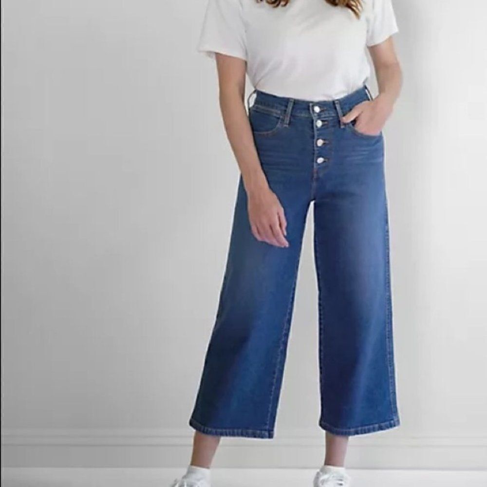 Levi’s Mile High Cropped Wide Leg Jeans 26x25 retro